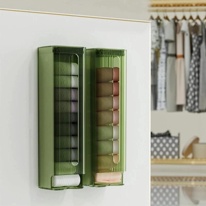 Acrylic Inner Wear|Paper Dispenser 32x8x9cm, Adhesive Sticker for Easy Installation, Multi Functional Organizer for Home Use Closet Organizer Closet Organizers