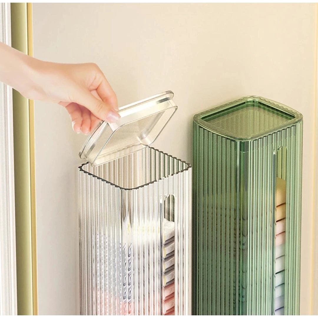 Acrylic Inner Wear|Paper Dispenser 32x8x9cm, Adhesive Sticker for Easy Installation, Multi Functional Organizer for Home Use Closet Organizer Closet Organizers