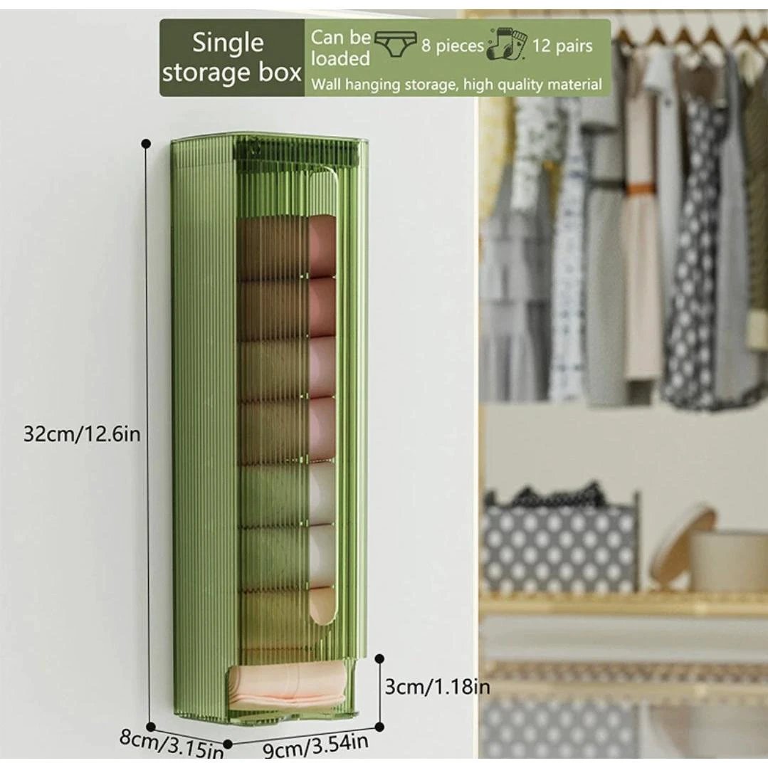 Acrylic Inner Wear|Paper Dispenser 32x8x9cm, Adhesive Sticker for Easy Installation, Multi Functional Organizer for Home Use Closet Organizer Closet Organizers