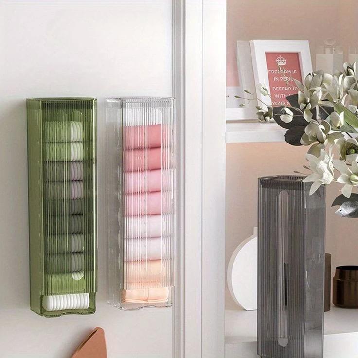 Acrylic Inner Wear|Paper Dispenser 32x8x9cm, Adhesive Sticker for Easy Installation, Multi Functional Organizer for Home Use Closet Organizer Closet Organizers