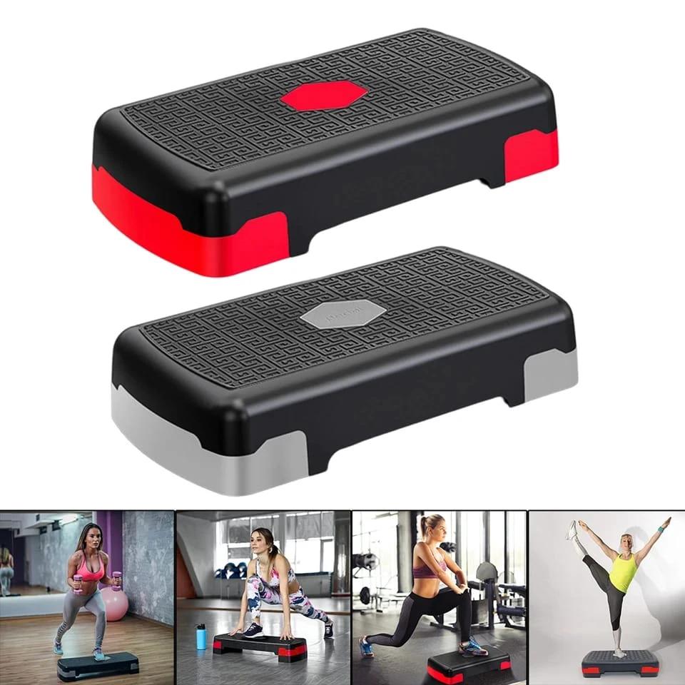 Adjustable Aerobic Fitness Stepper – Non-Slip Portable Exercise Foot Pedal, 200KG Load Capacity Health and Wellness Aerobic Steps