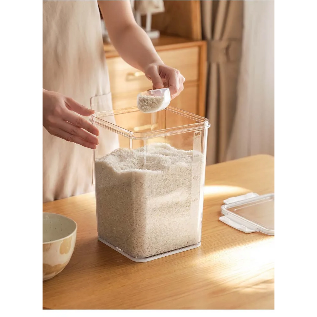 Airtight Acrylic Food Storage Containers with Scoop