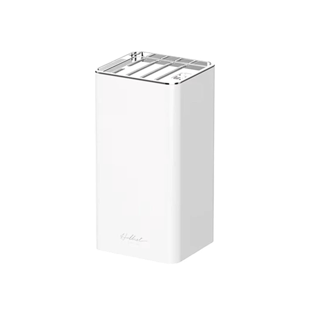 Alloy Knife Holders/Cutlery Organizers – Square Design with Removable Stainless Steel Rack (White Only) Utensils Knife Holders