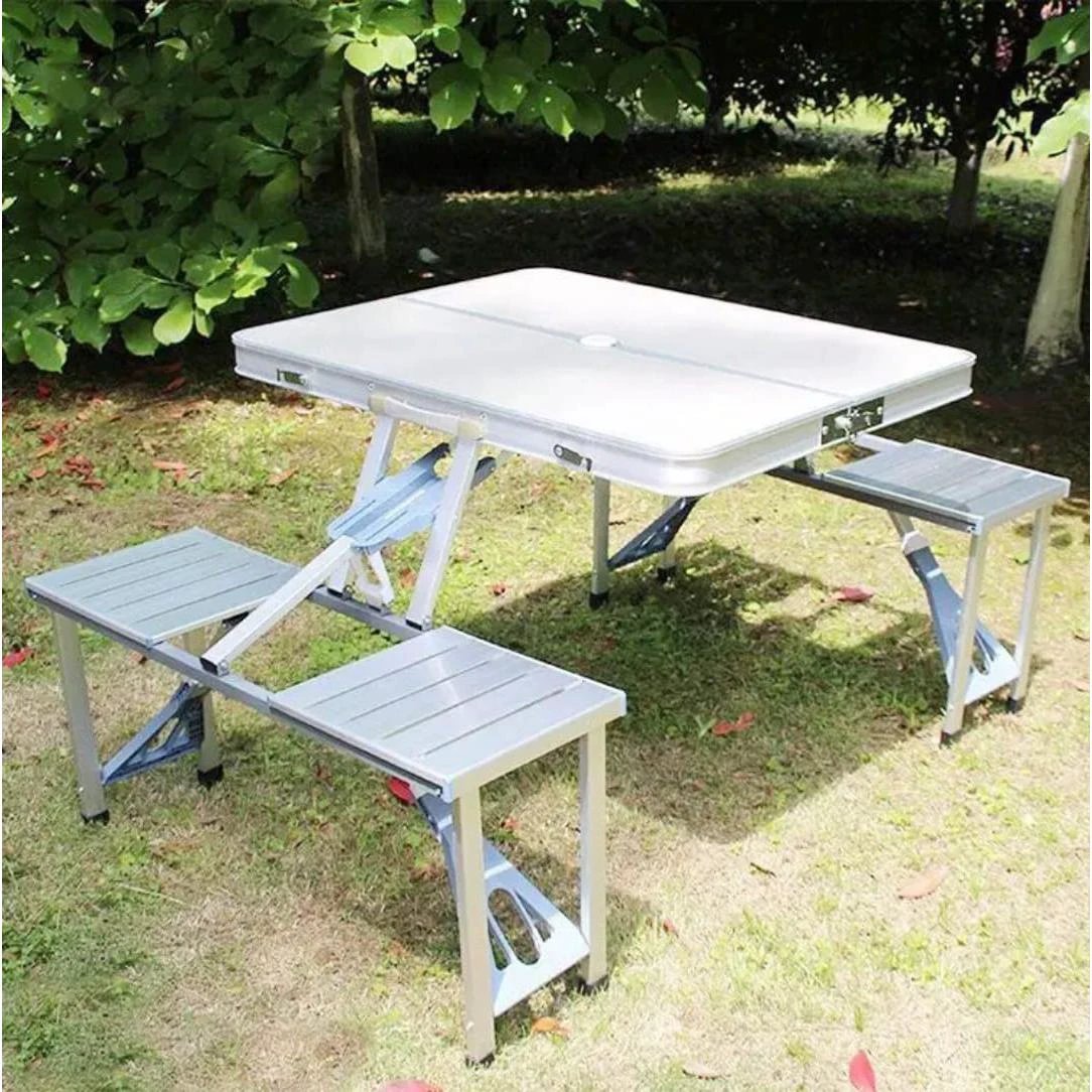 Aluminium Foldable Table and Chairs Set for Outdoor Camping camping essential Outdoor Furniture Sets