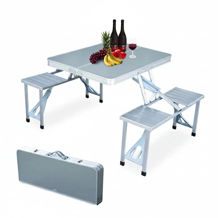 Aluminium Foldable Table and Chairs Set for Outdoor Camping camping essential Outdoor Furniture Sets
