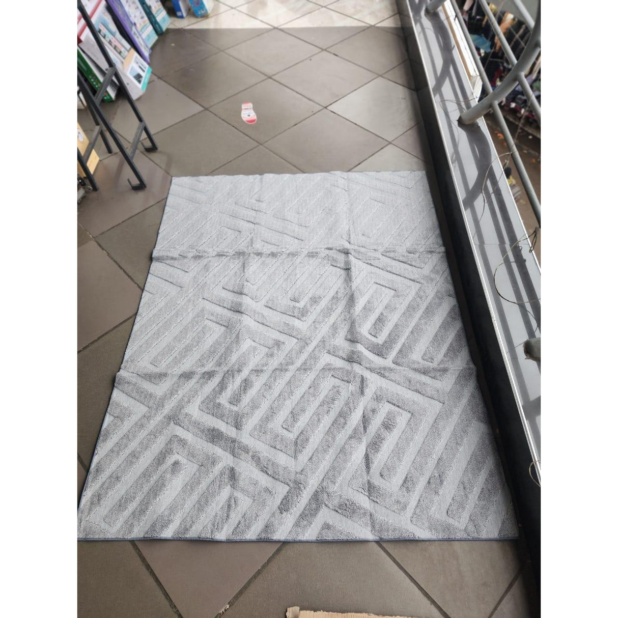 American Carpet in Cream, Beige, and Grey Modern Design