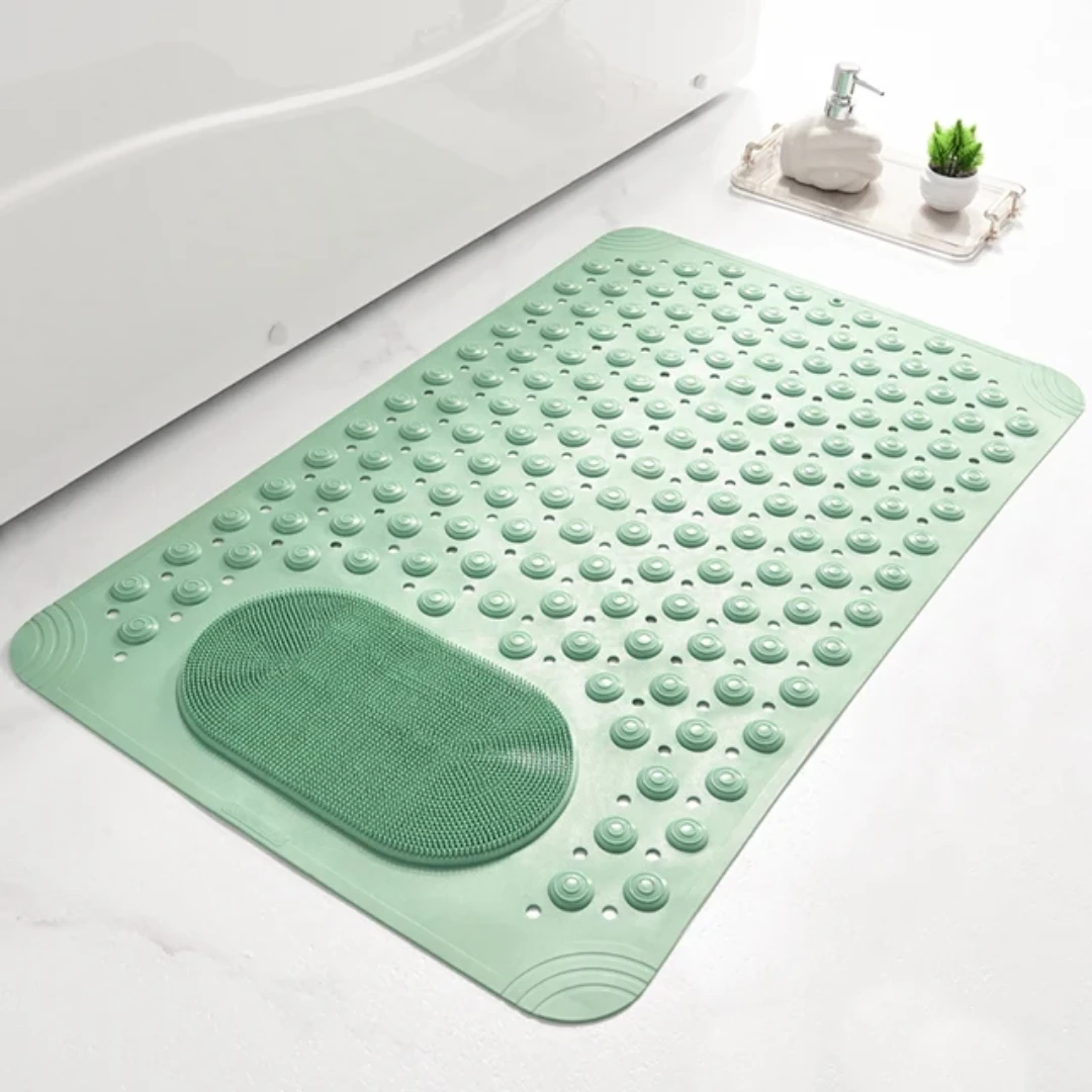 Anti-Slip Bathroom Mat with Massage Pad and Suction Cups – Soft & Secure Bath Mat Bathroom Essentials Bath Mats & Rugs