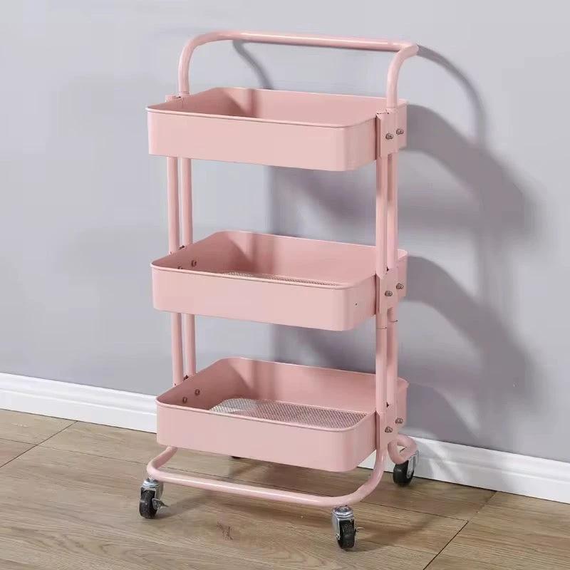 Multi-Functional Metallic Storage Trolley – 3 Tier Carts & Islands