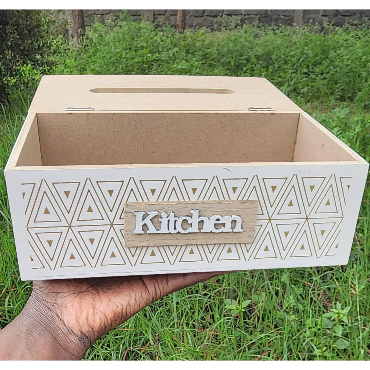 Bamboo Serviette Holder Elegant Napkin Holder for Kitchen and Countertop Decor, Easy to Use