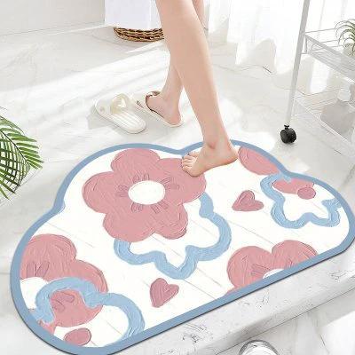 Bathroom Diatom Anti-slip Mat 60x40cm Quick Drying Water Absorption Diatom mat Bath Mats & Rugs