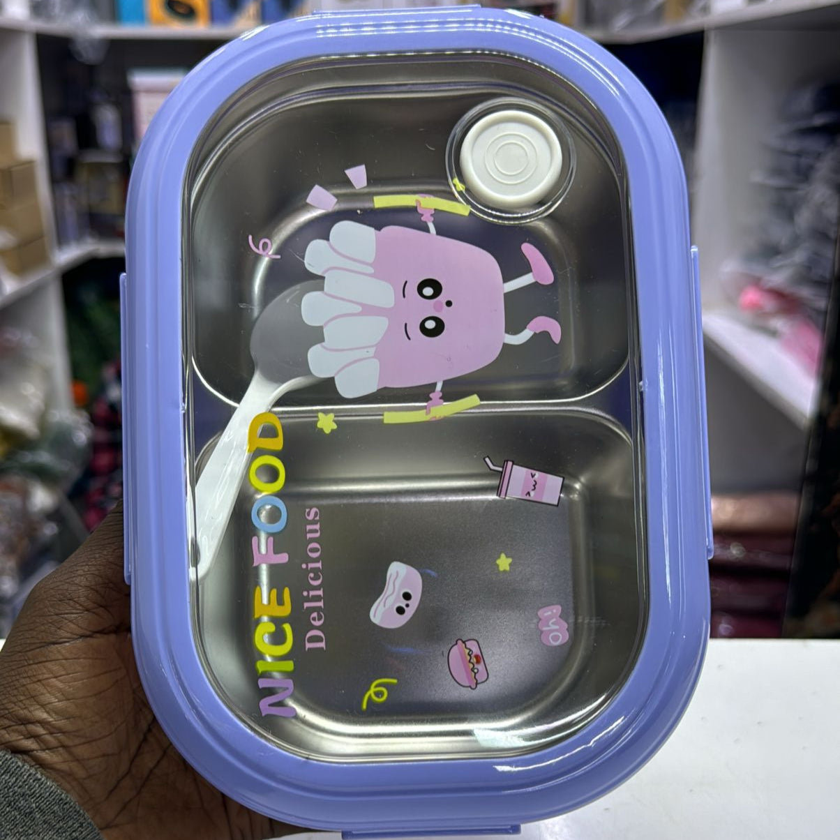 Bento Lunch Box with 2 Compartments and Soup Container–1000ml