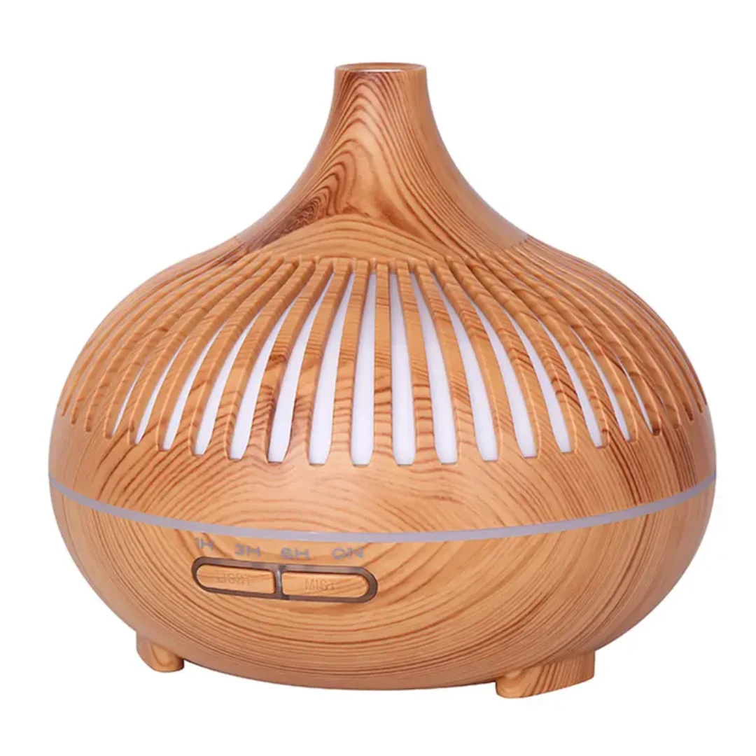 Big Pot 450ml Aroma Diffuser Humidifier Ultrasonic Mist Maker in Wooden Colours. Humidifiers