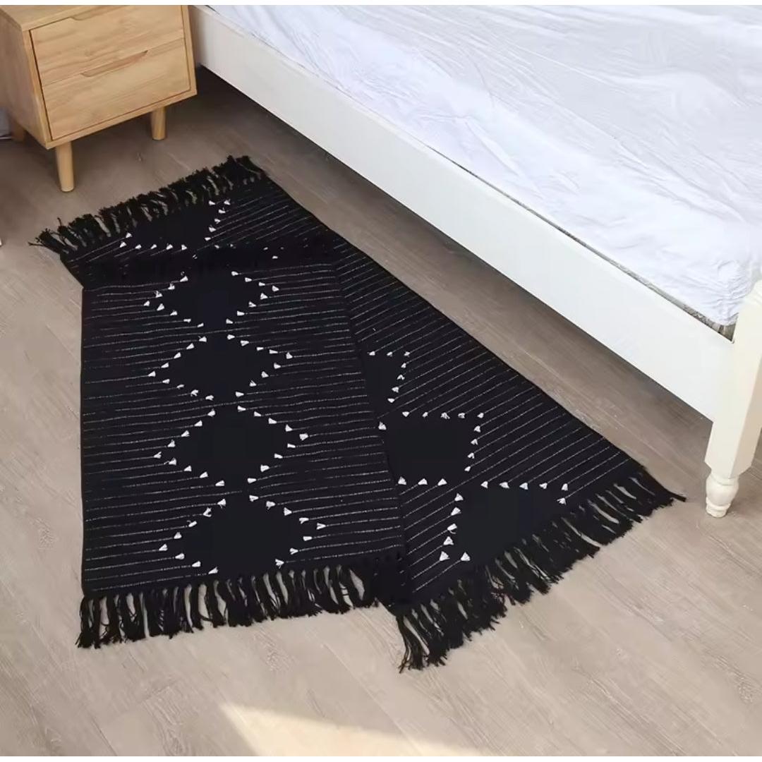 Bohemian Geometric Rugs with Tassels Stylish Indoor Area Rugs 60cm x 130cm