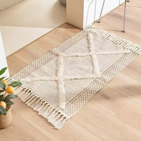 Bohemian Nordic Bedroom Rug – 60x120cm Area Rug with Tassels