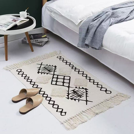 Bohemian Nordic Bedroom Rug – 60x120cm Area Rug with Tassels