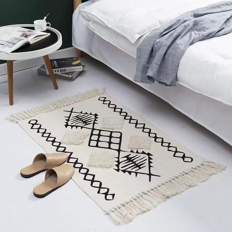 Bohemian Nordic Bedroom Rug – 60x120cm Area Rug with Tassels Rugs Rugs