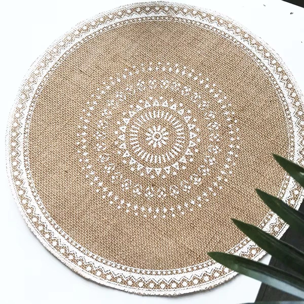 Boho Style Jute Table Place Mats for Dining and Decor