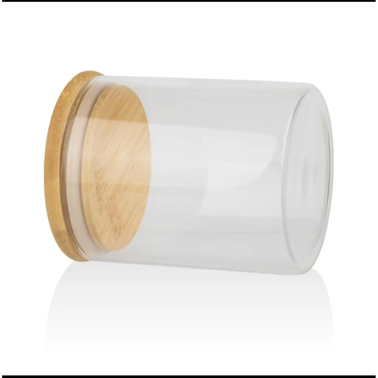 Borosilicate Glass Storage Jars with Airtight Bamboo Lid 3200ml and 2400ml