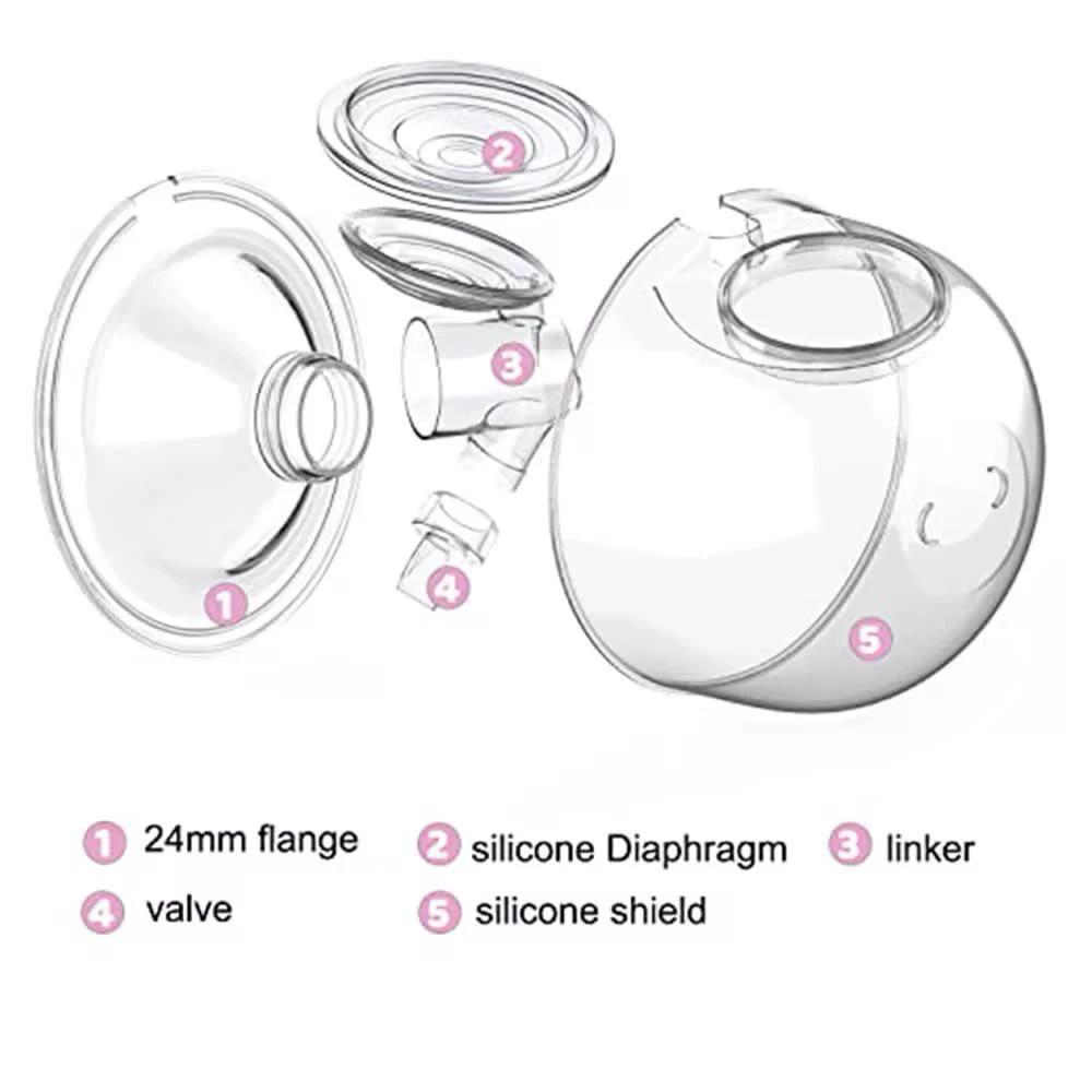 Breast Pump Collection Cup Accessories Set – Replacement Parts | Compatible & Comfortable Breast Pump Breast Pump Accessories