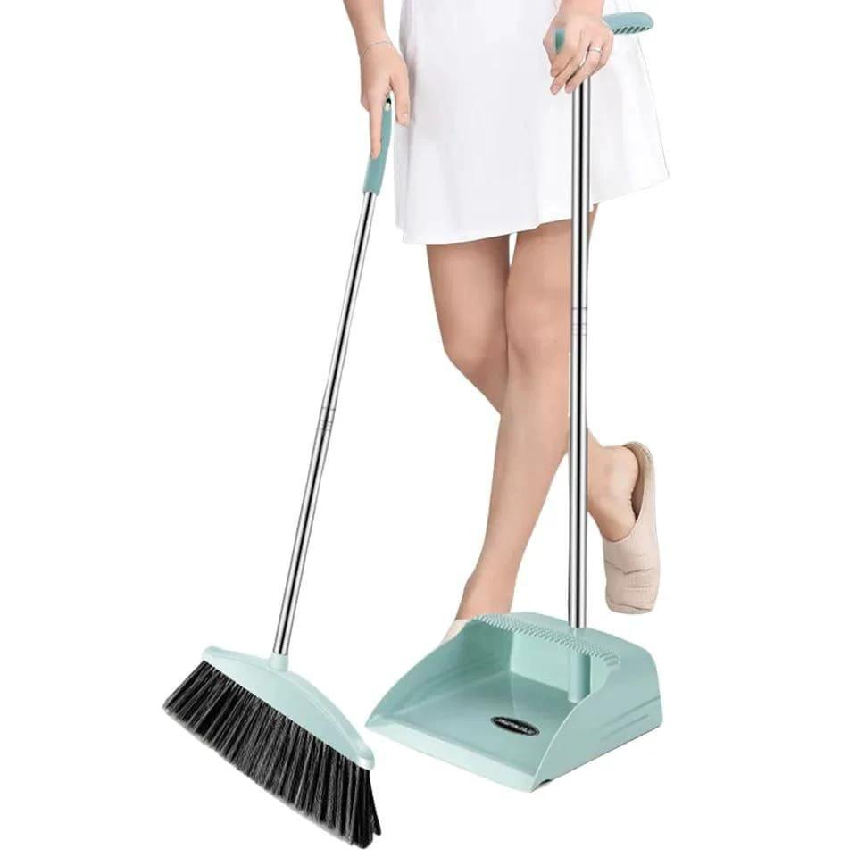 Broom and Scoop Folding Dustpan Set Effortless Cleaning solution Cleaning Supplies Dustpans
