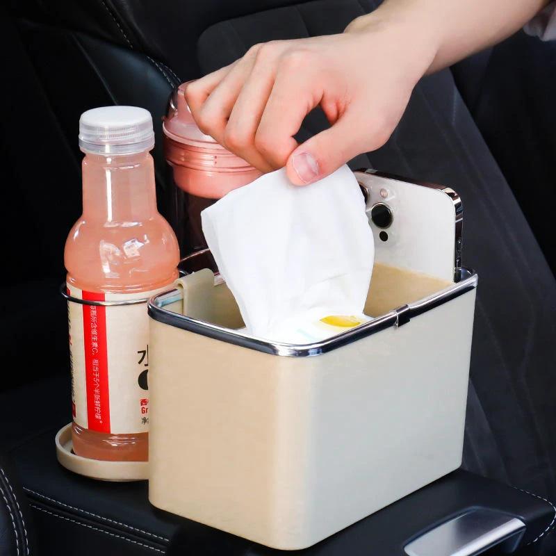 Car Armrest Organizer with Phone Slot, Bottle Holders, and Tissue Box 61cm x 41cm Car accessories Vehicle Organizers
