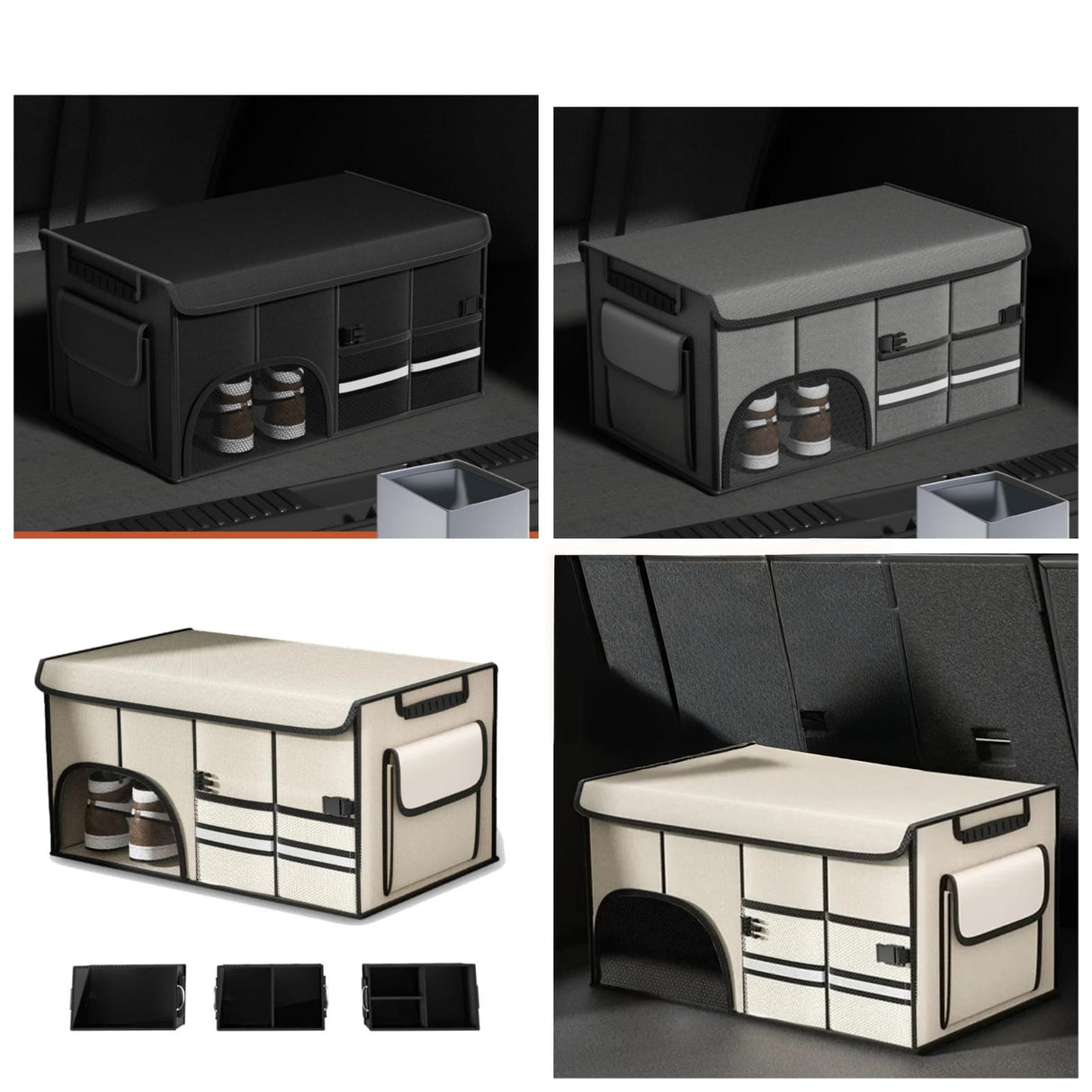 Car Trunk Foldable Storage Box Organizer – Large Capacity 60 × 35 × 30 cm