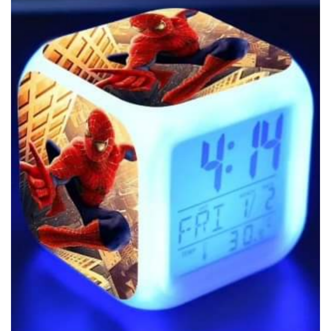 Cartoon Themed Color Changing LED Smart Alarm Clock Digital Desk Clock