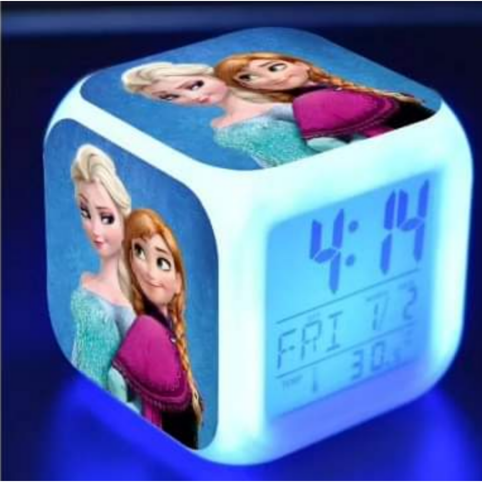 Cartoon Themed Color Changing LED Smart Alarm Clock Digital Desk Clock