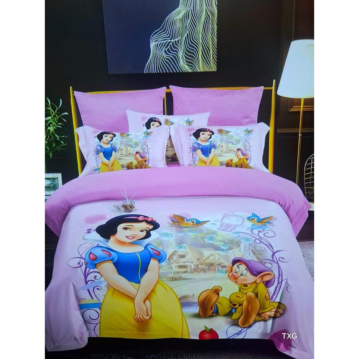 Cartoon Themed Duvet Set 4x6 ft (1 Duvet, 1 Bedsheet, 1 Pillowcase)