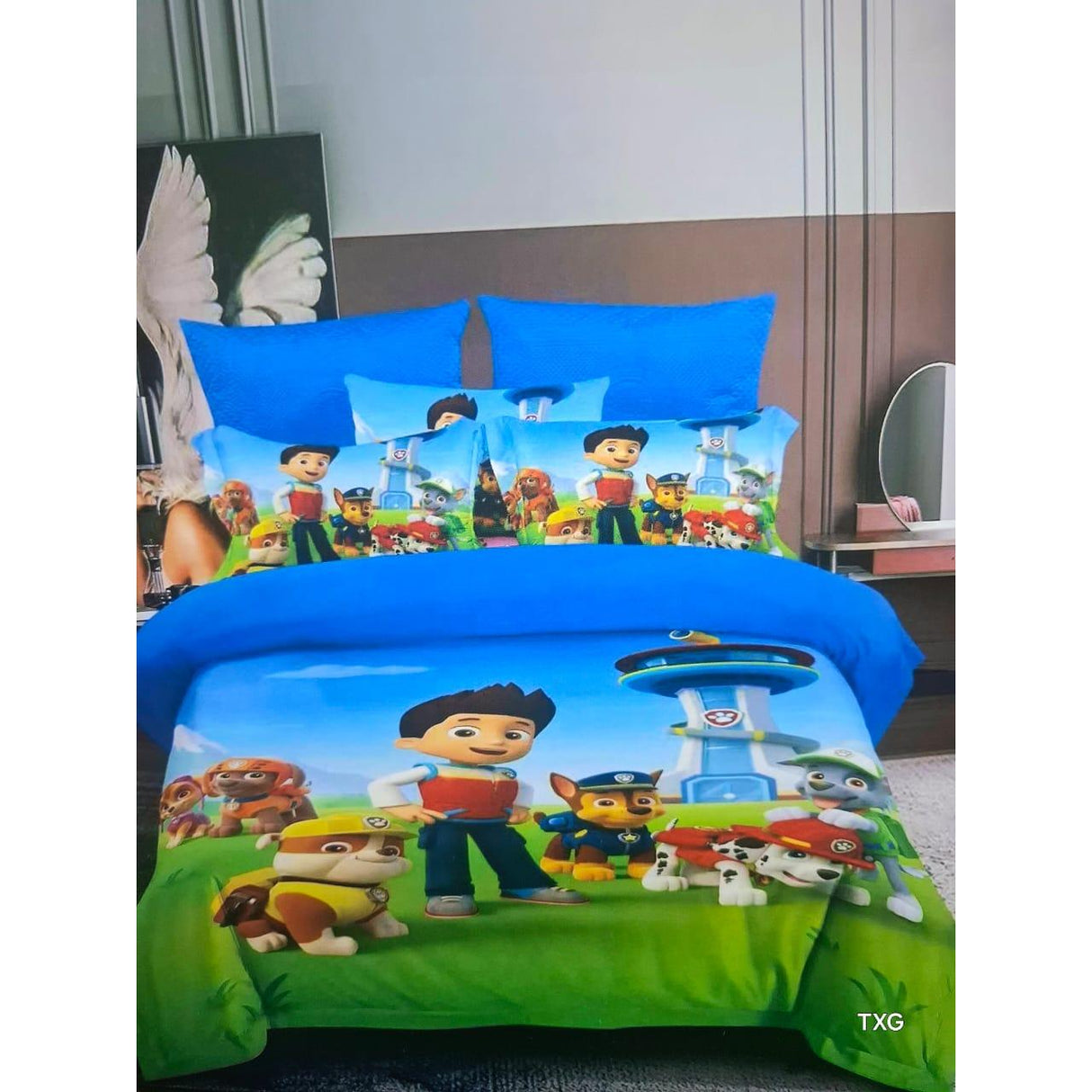 Cartoon Themed Duvet Set 4x6 ft (1 Duvet, 1 Bedsheet, 1 Pillowcase)