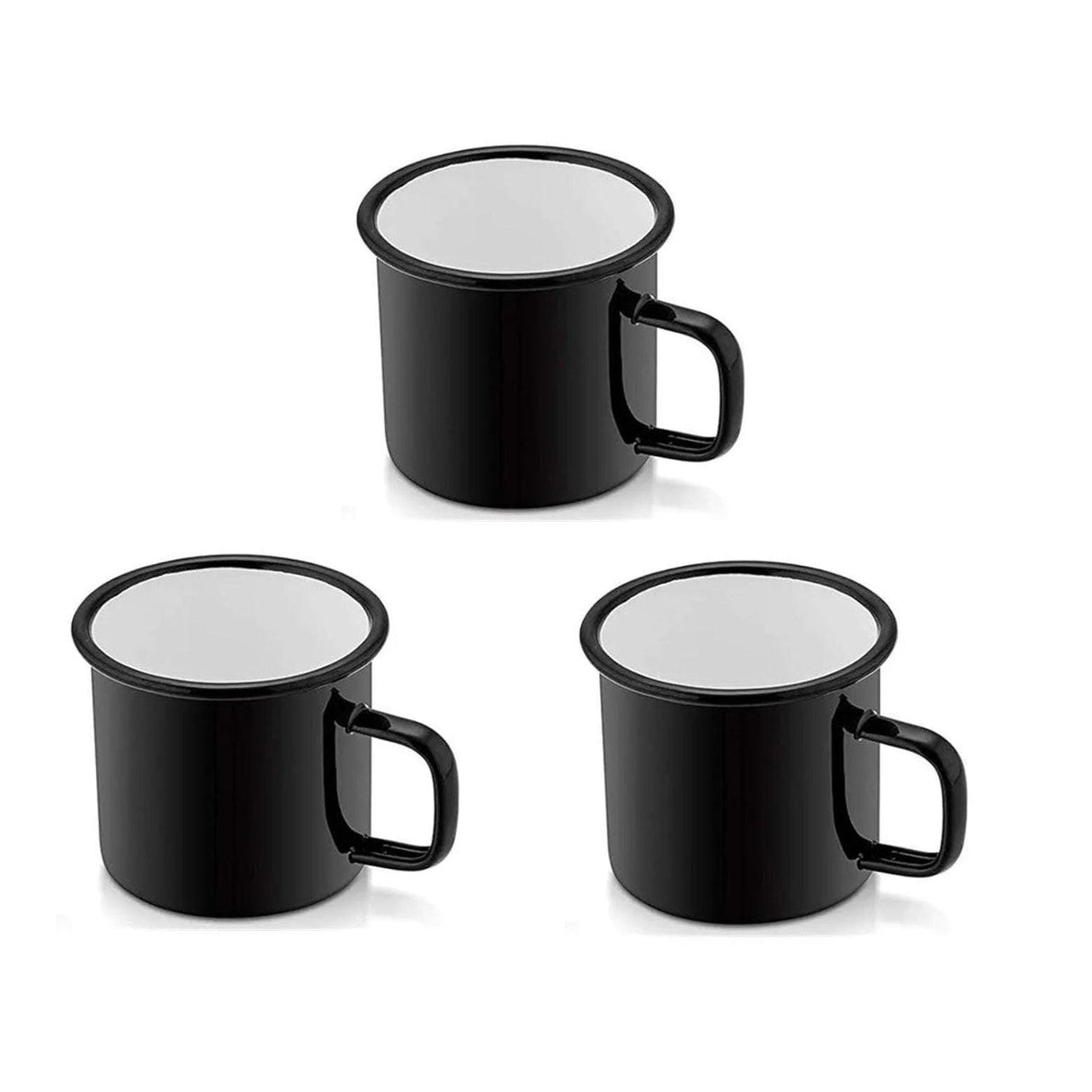 Ceramic 400ml Big Capacity Mugs 3 Piece Set for Coffee, Tea & Hot Beverages