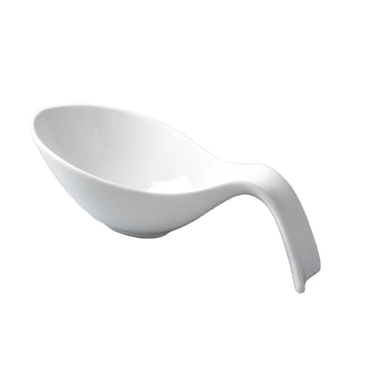 Ceramic Oval Bowl with Handle Tableware Bowls