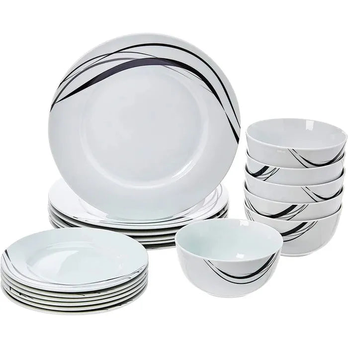 Ceramic Quality 16 Pcs Classique Dinner Set | Midnight | Perfect For Hosting Dinner Parties, Special Celebrations, & Enhancing Everyday Dining Experience