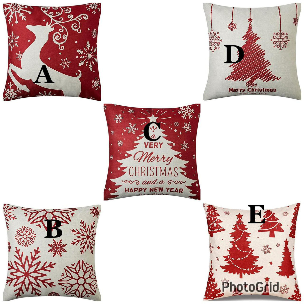 Christmas Pillow Covers 45x45cm Decorative Throw Cushion Covers