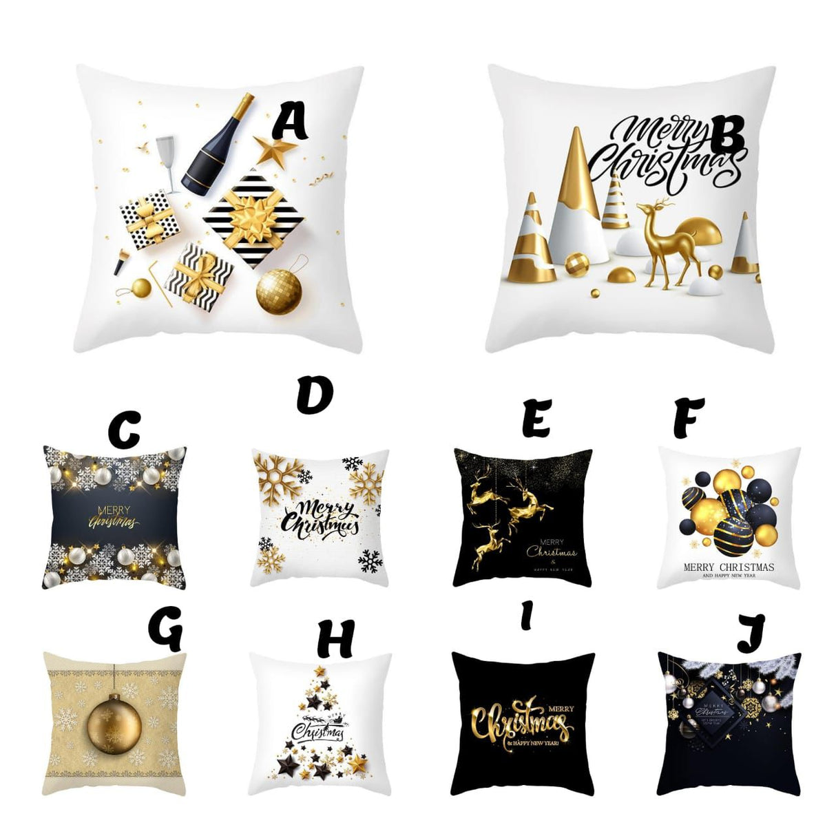 Christmas Pillow Covers 45x45cm Decorative Throw Cushion Covers