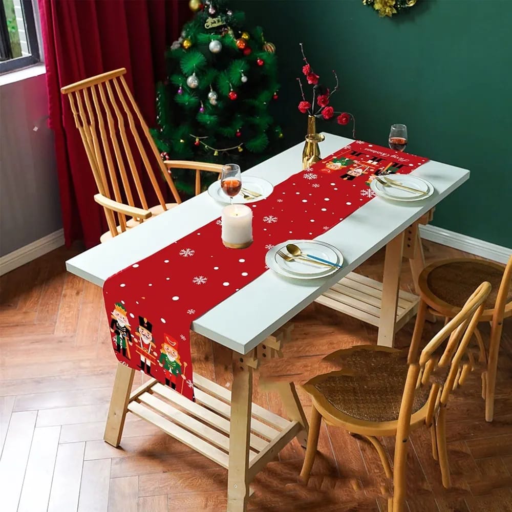 Christmas Themed Table Runner 180x35cm Stain Resistant