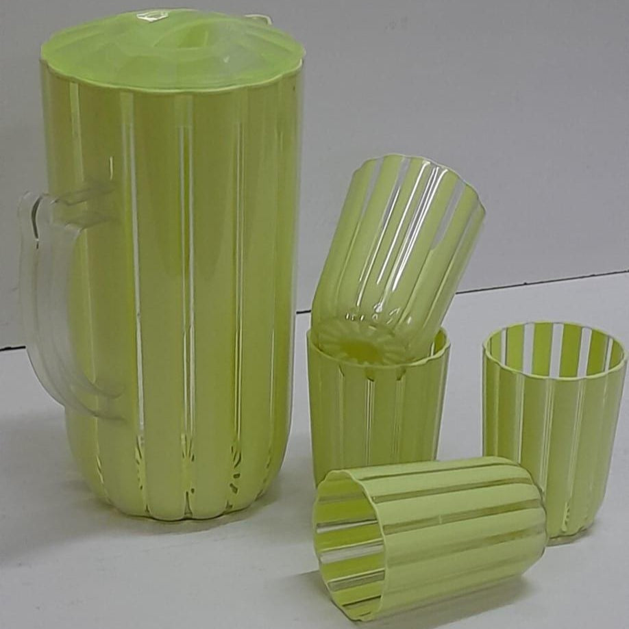 Classic Acrylic Water Set with 2000ml Jug and 250ml Glasses in Multiple Colors