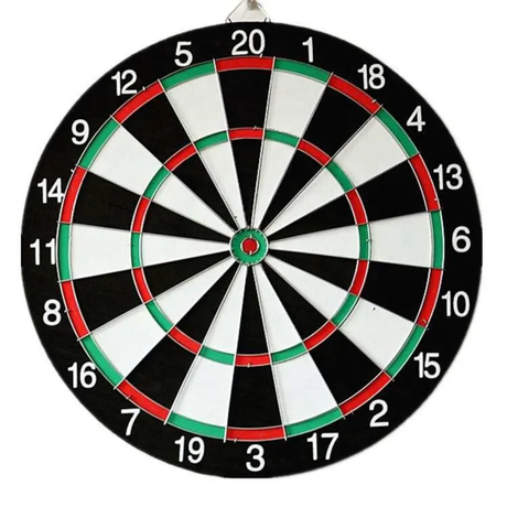 Classic Dart Board Set with 2 Pairs of Arrows Indoor Game for All Ages