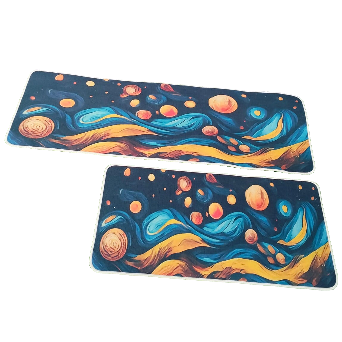 Classy 2 in 1 Rubber Kitchen Floor Mats Waterproof and Stain Resistant