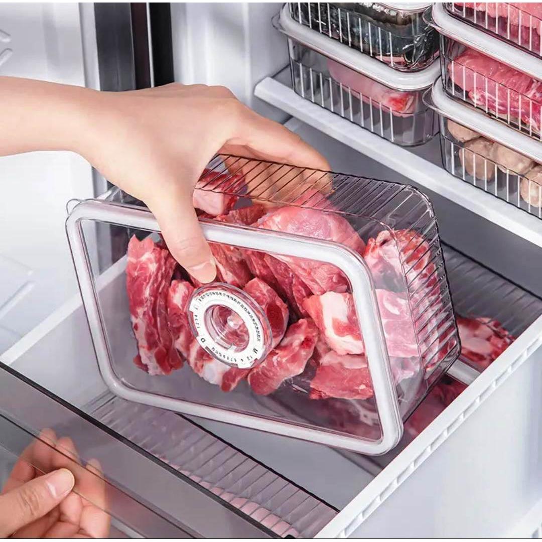 Clear Acrylic Fridge Storage Container – 24.5 x 16.2 x 11.5cm Airtight & Stackable