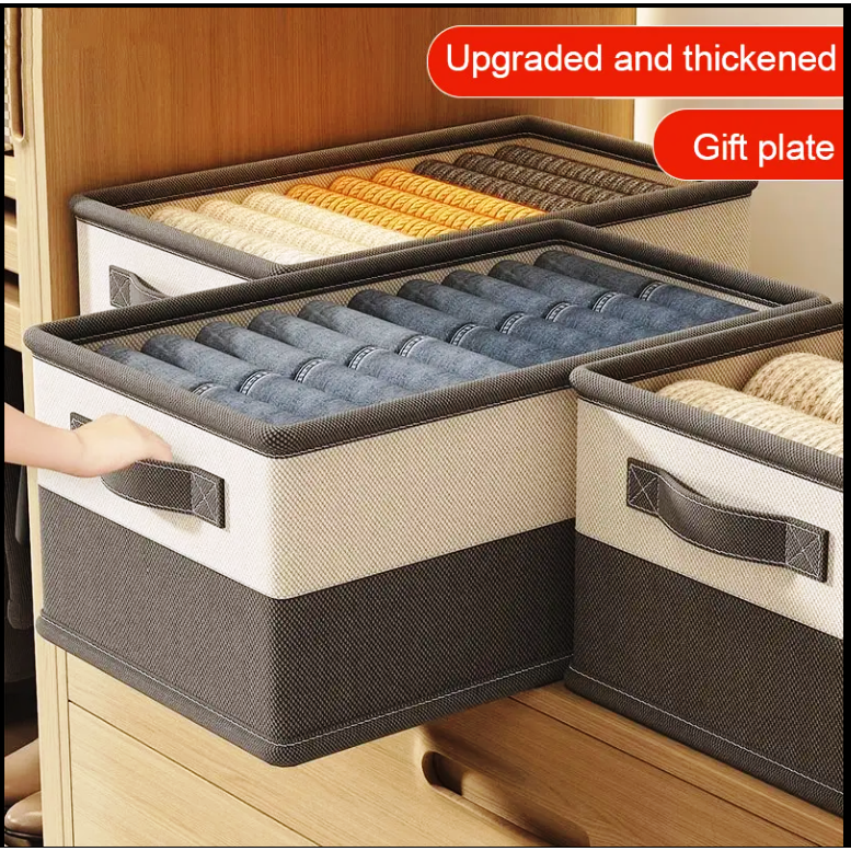 Clothes Pants Organizer Box With Steel Frame Wardrobe Clothes Storage Organizer Underwear Shirt Sweater Cabinet Drawer Organizer | 40 x 23 x 20 cm