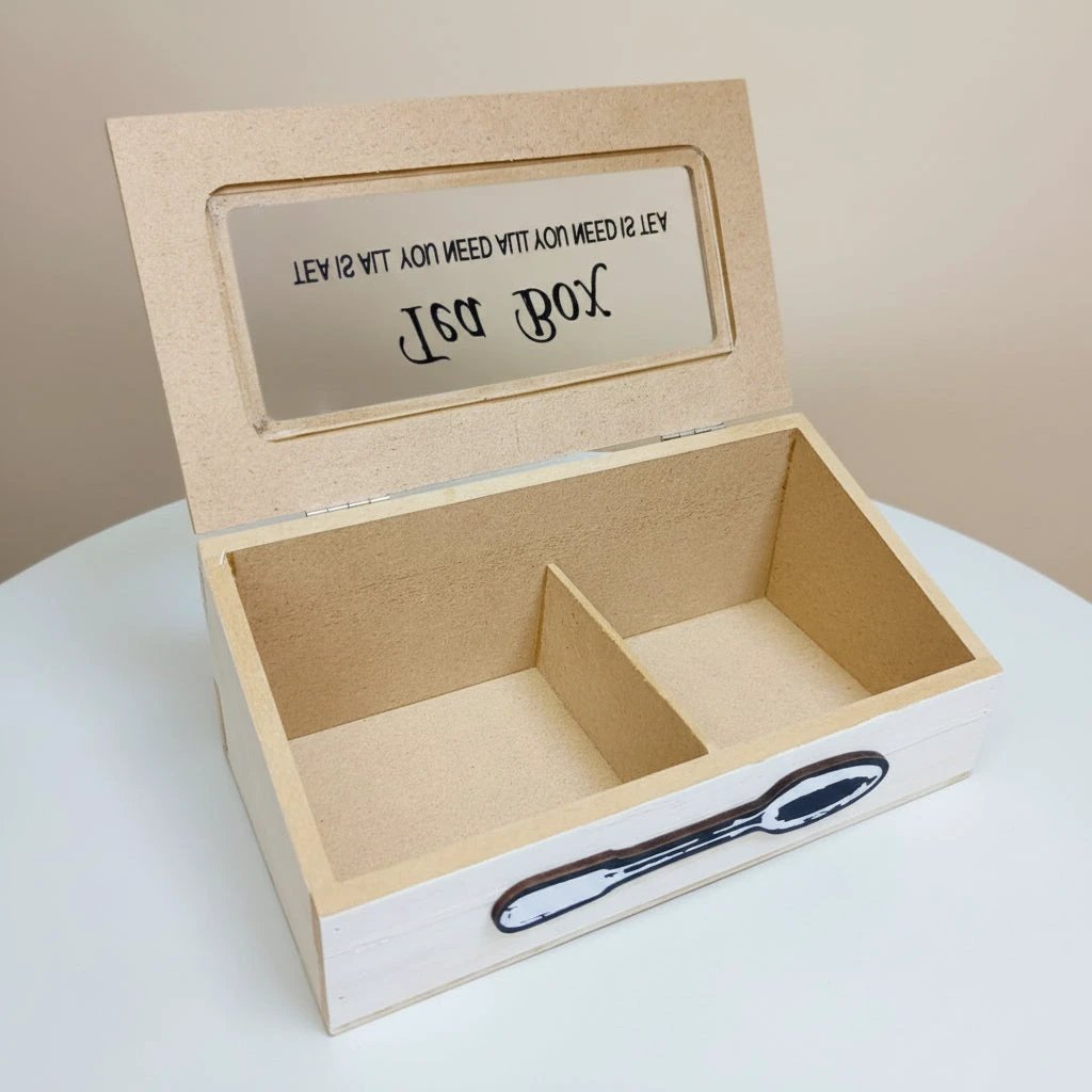Compartment Wooden Teabag|Coffee Organizer Eco Friendly, Solid Wood with Stainless Steel Frame Storage Contaiine Coffee Filter Baskets