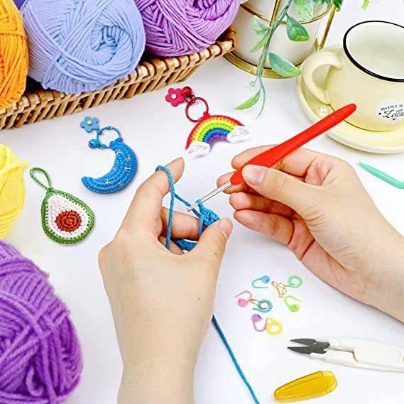 Complete DIY Hand Knitting and Crochet Tools Set 113pcs Kids essential Crochet Hooks