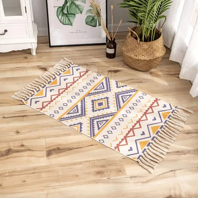 Cotton Woven Rugs Decorative & Durable Area Rugs