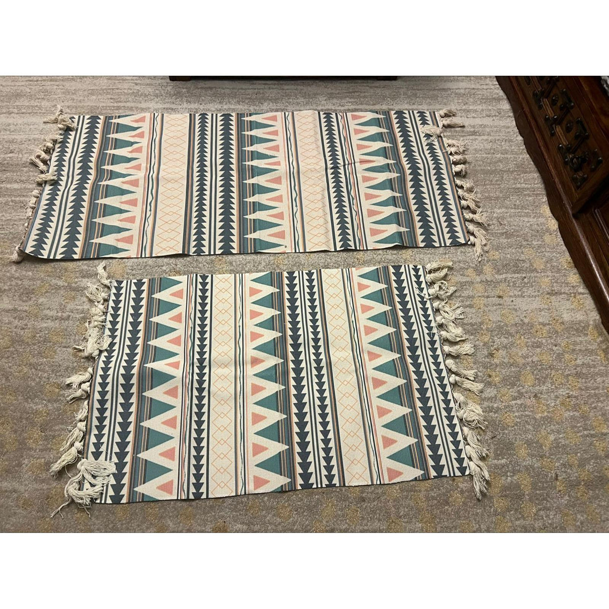 Cotton Woven Rugs Stylish & Durable Area Rugs in Multiple Sizes
