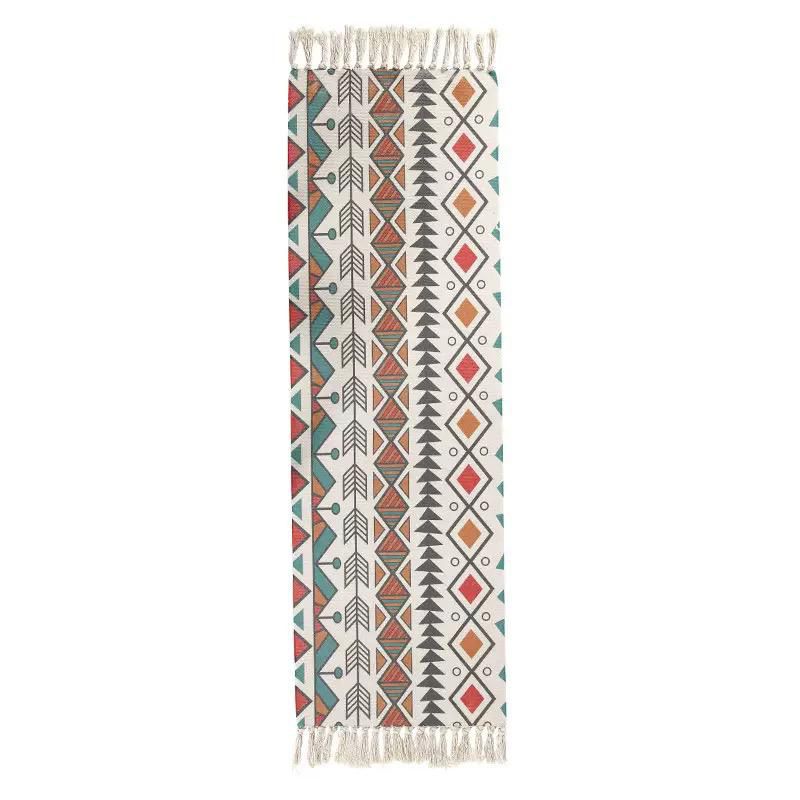 Cotton Woven Rugs for Home Decor Durable & Stylish Floor Mats (60x90cm, 60x130cm)