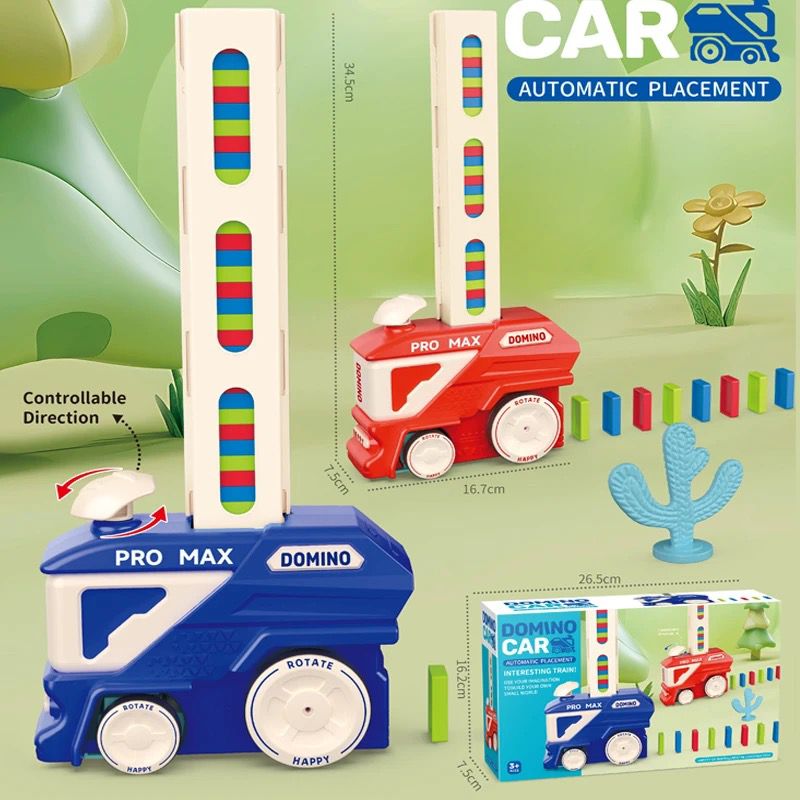 Creative Dominoes Toy Train Set – Educational DIY Domino Block Game for Kids