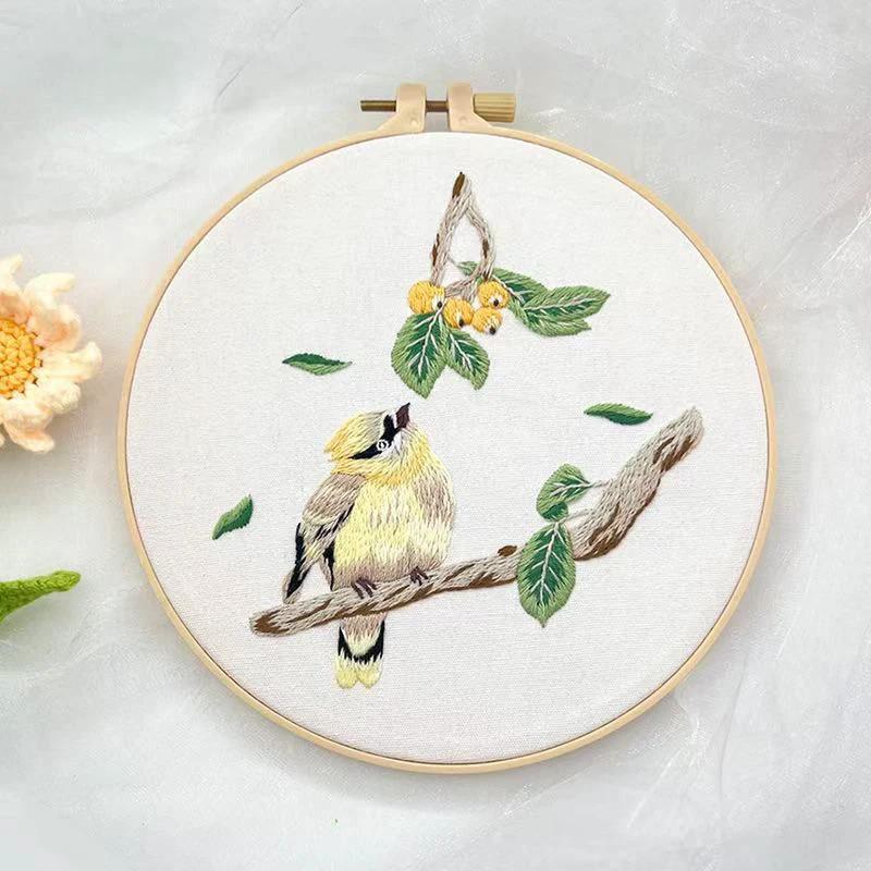 Cross Stitch Kit with Bamboo Embroidery Pavilion Hoop 20cm with User Manual Cross stitch kit Artwork