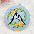 Cross Stitch Kit with Bamboo Embroidery Pavilion Hoop 20cm with User Manual