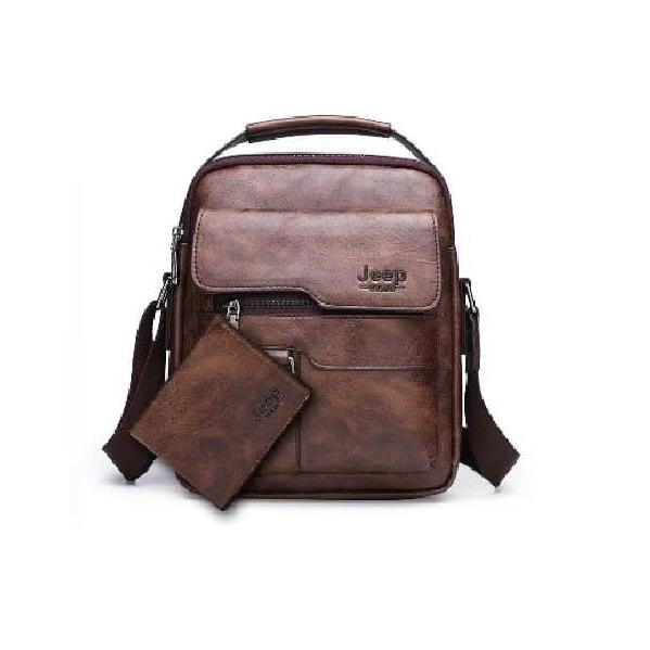 Crossbody Messenger Bags Business Casual Shoulder Bag Size 22x26 cm Black, Brown, Dark Brown